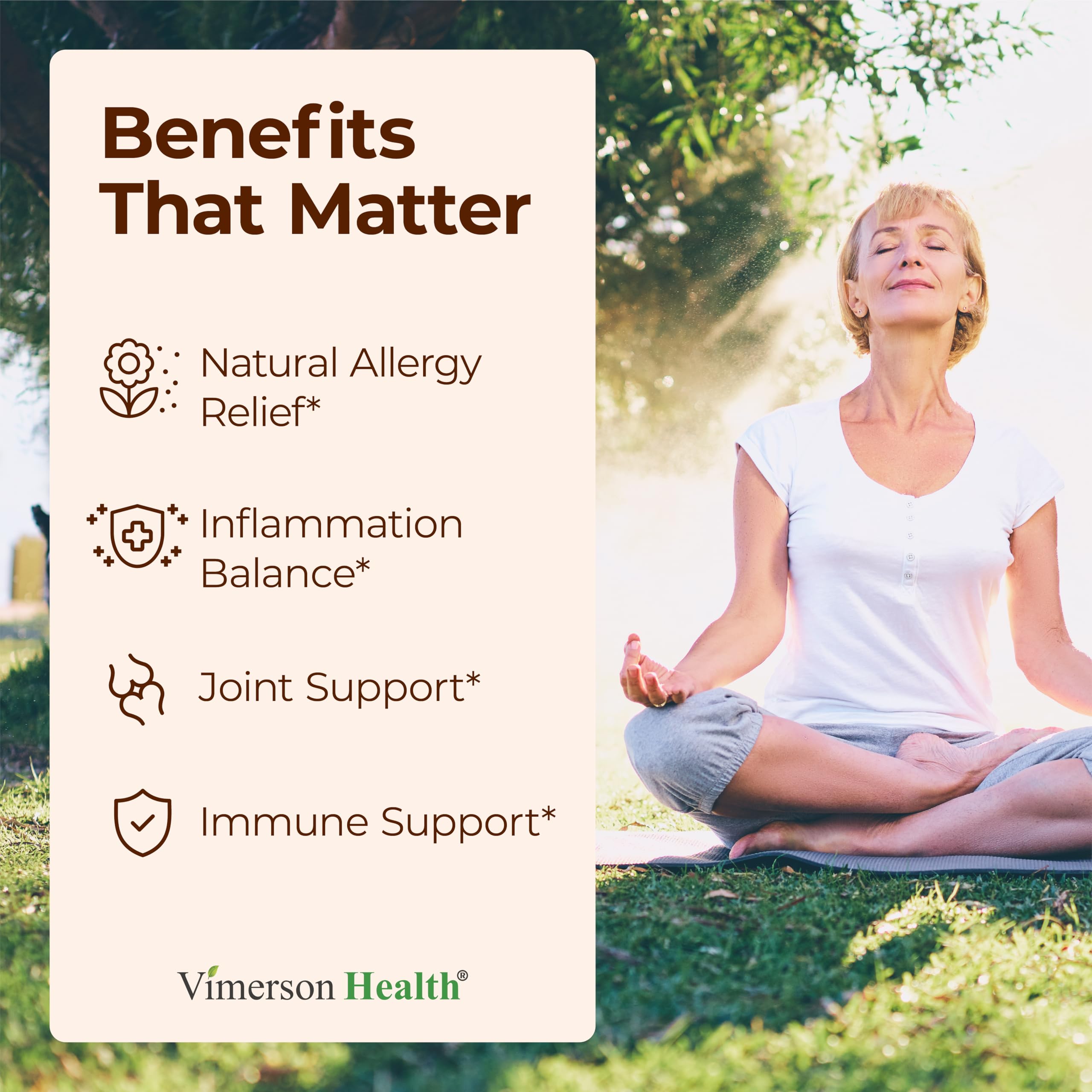 Vimerson Health quercetin bromelain turmeric capsules promote joint comfort
