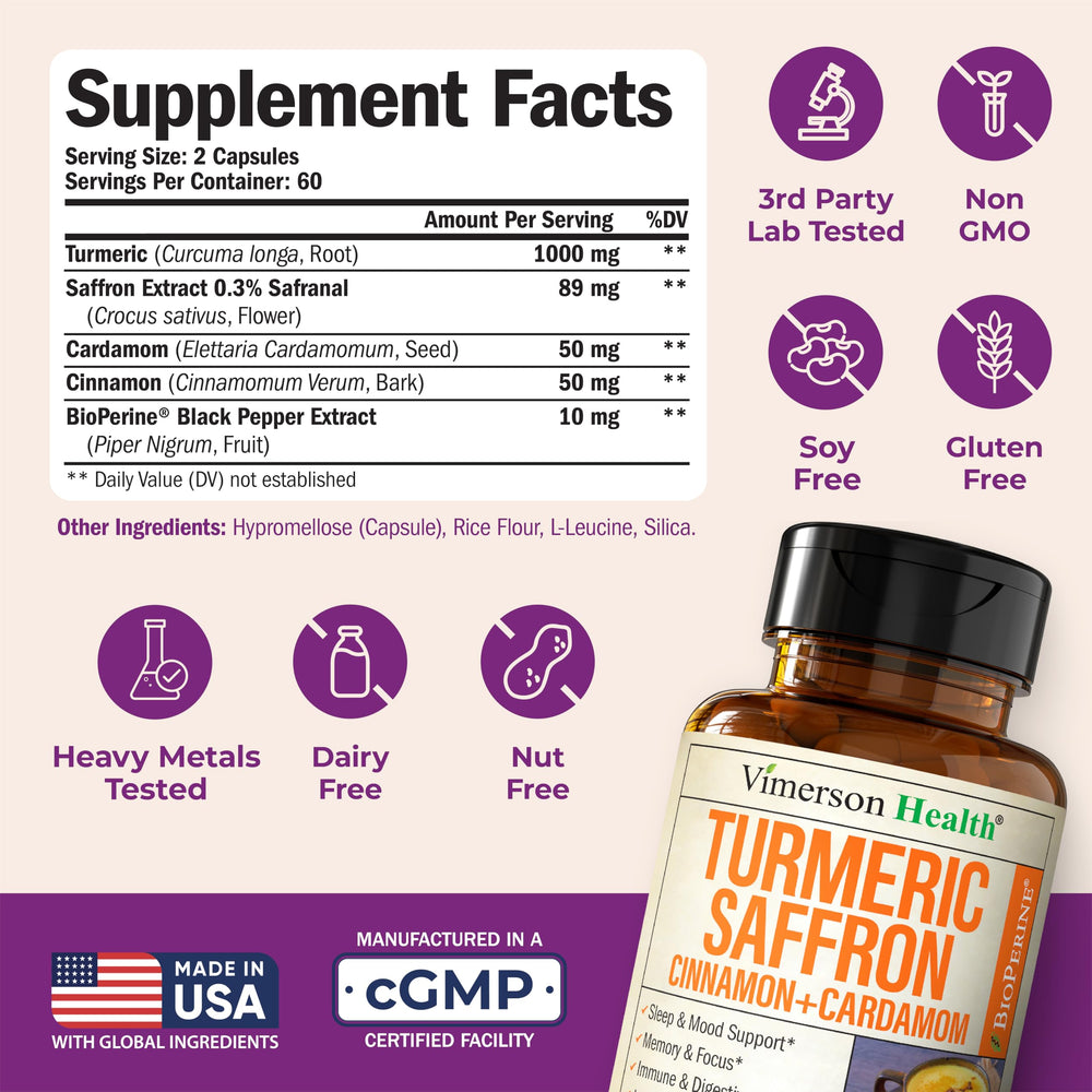 Vimerson Health saffron threads highlighting eye health and carotenoids