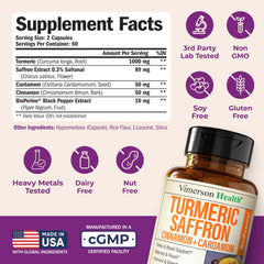 Vimerson Health saffron threads highlighting eye health and carotenoids