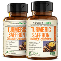 Vimerson Health saffron supplements bottle front for mood support potential