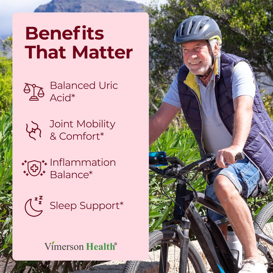 Vimerson Health tart cherry capsules emphasize natural sleep support and antioxidant intake.