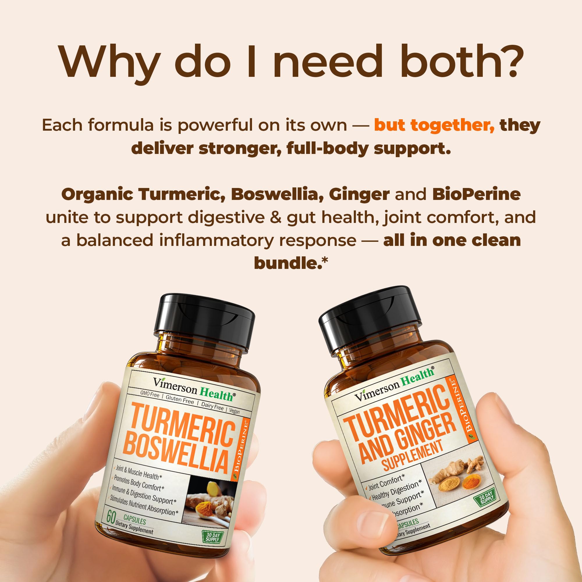 Vimerson Health vegan capsules close-up indicating plant-based and allergen-free formulation.