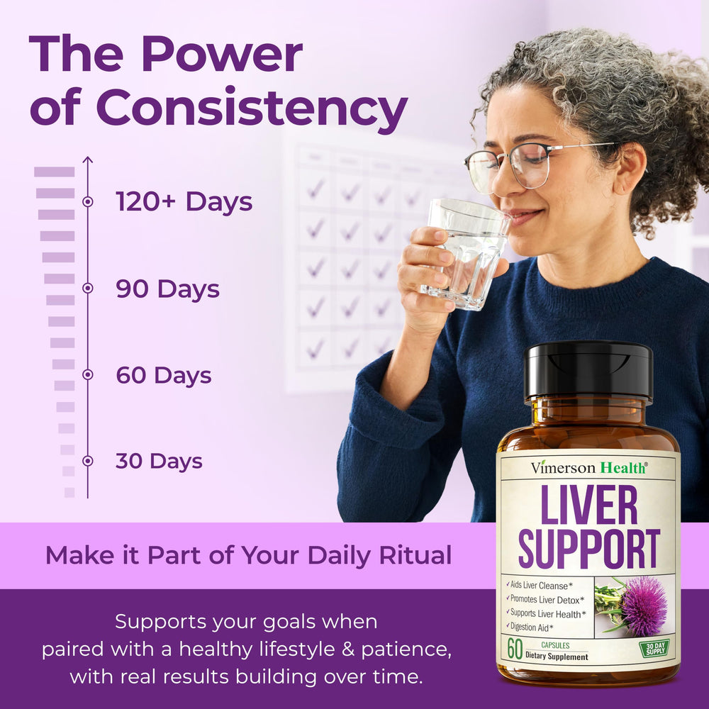 Vimerson Health vegan liver cleanse artichoke extract label emphasizing enzyme-supporting botanicals