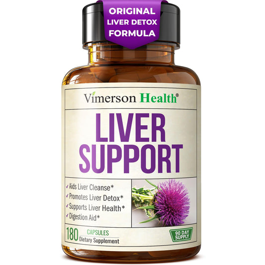 Vimerson Health vegan liver cleanse bottle front label for quick product recognition and trust