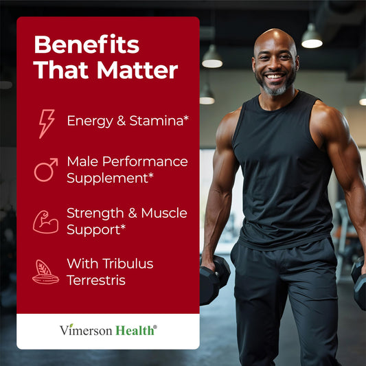 Vimerson Health HornyGoatWeed with Maca Root highlighting stamina support.