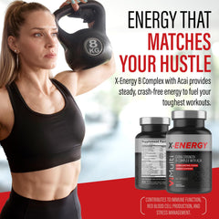 vimulti X-Energy nutrition table highlights vitamins and minerals benefits