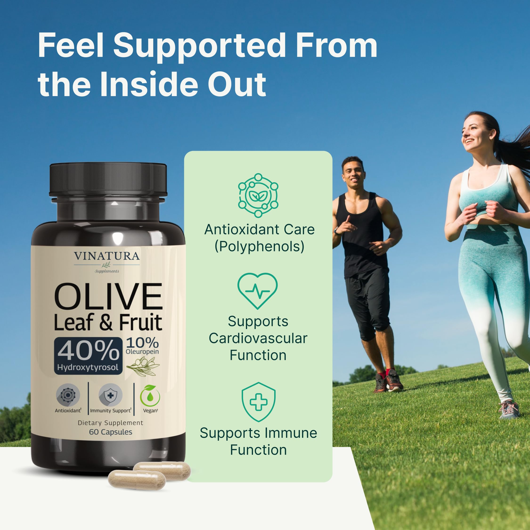 VINATURA black seed oil extract capsules emphasizing thymoquinone for overall well-being.