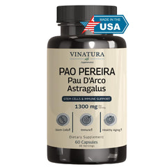 VINATURA bottle with capsules showing convenient immune support for daily wellness