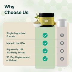 VINATURA Goldenseal Powder USA facility marking third-party testing assurance.