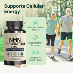 VINATURA NMN Complex daily-use capsules for a simple wellness routine.