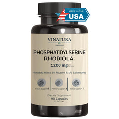 VINATURA Phosphatidylserine 1200mg bottle signals potent brain support.