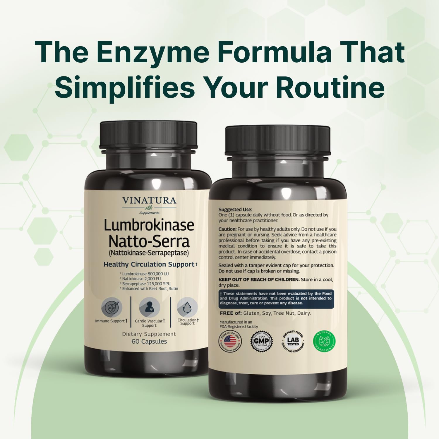 VINATURA usage guide shows how to take one capsule daily