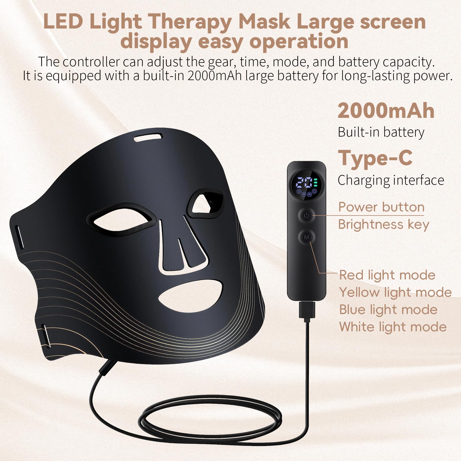 VINCAOR mask made of skin friendly food grade silicone ABS