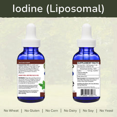 Close-up of Vinco iodine drops highlighting nano-encapsulated delivery for absorption.