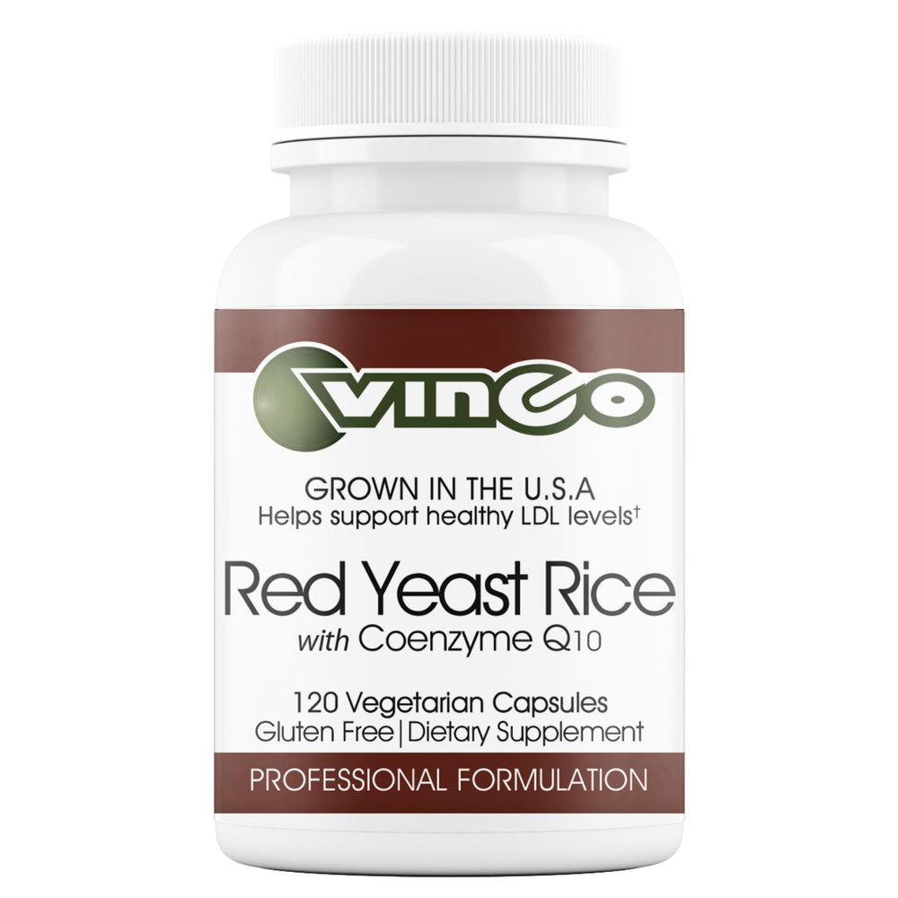 Vinco Red Yeast Rice with CoQ10 bottle front for heart health support
