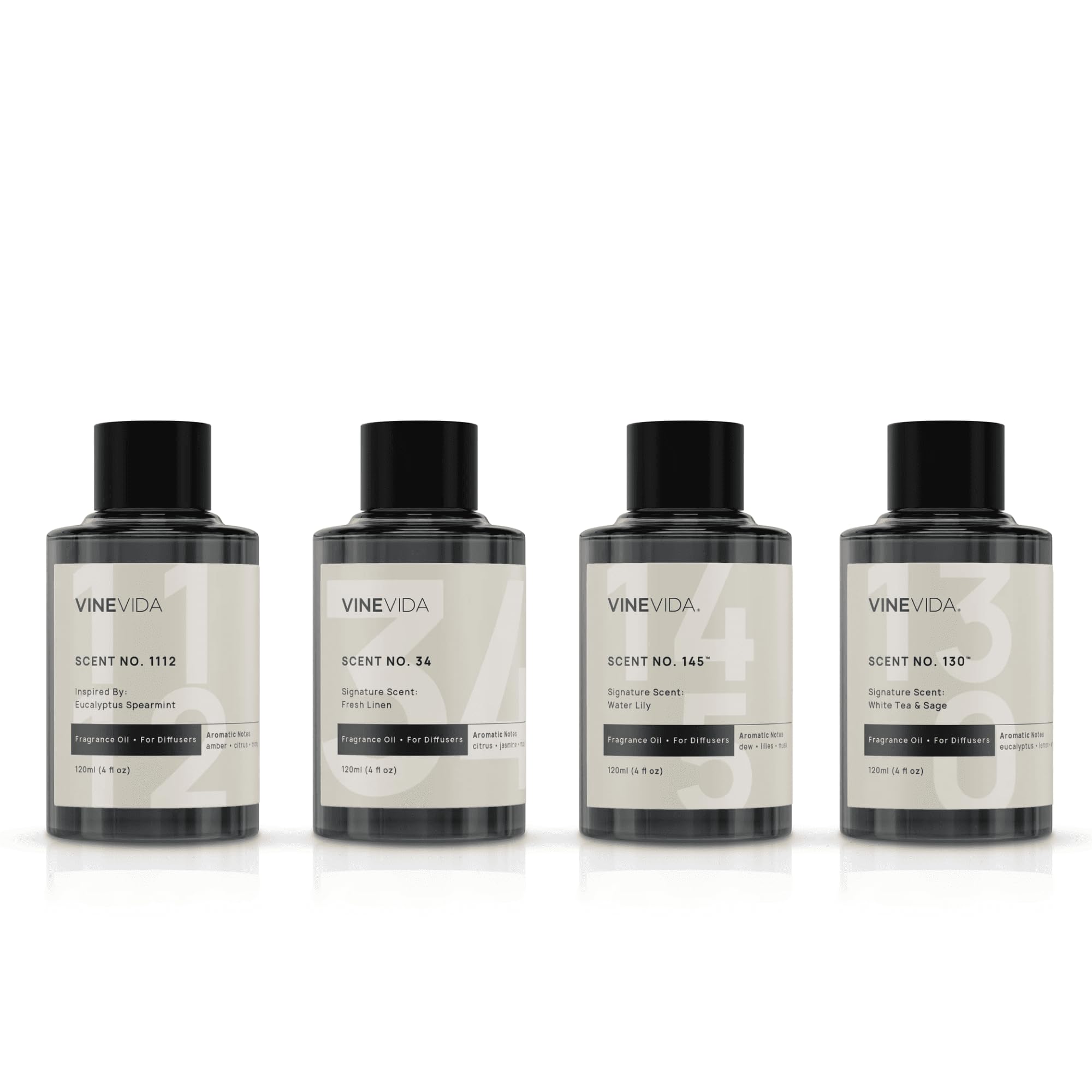 VINEVIDA Clean Collection Fresh Linen diffuser oil bottle delivering crisp spa-like freshness