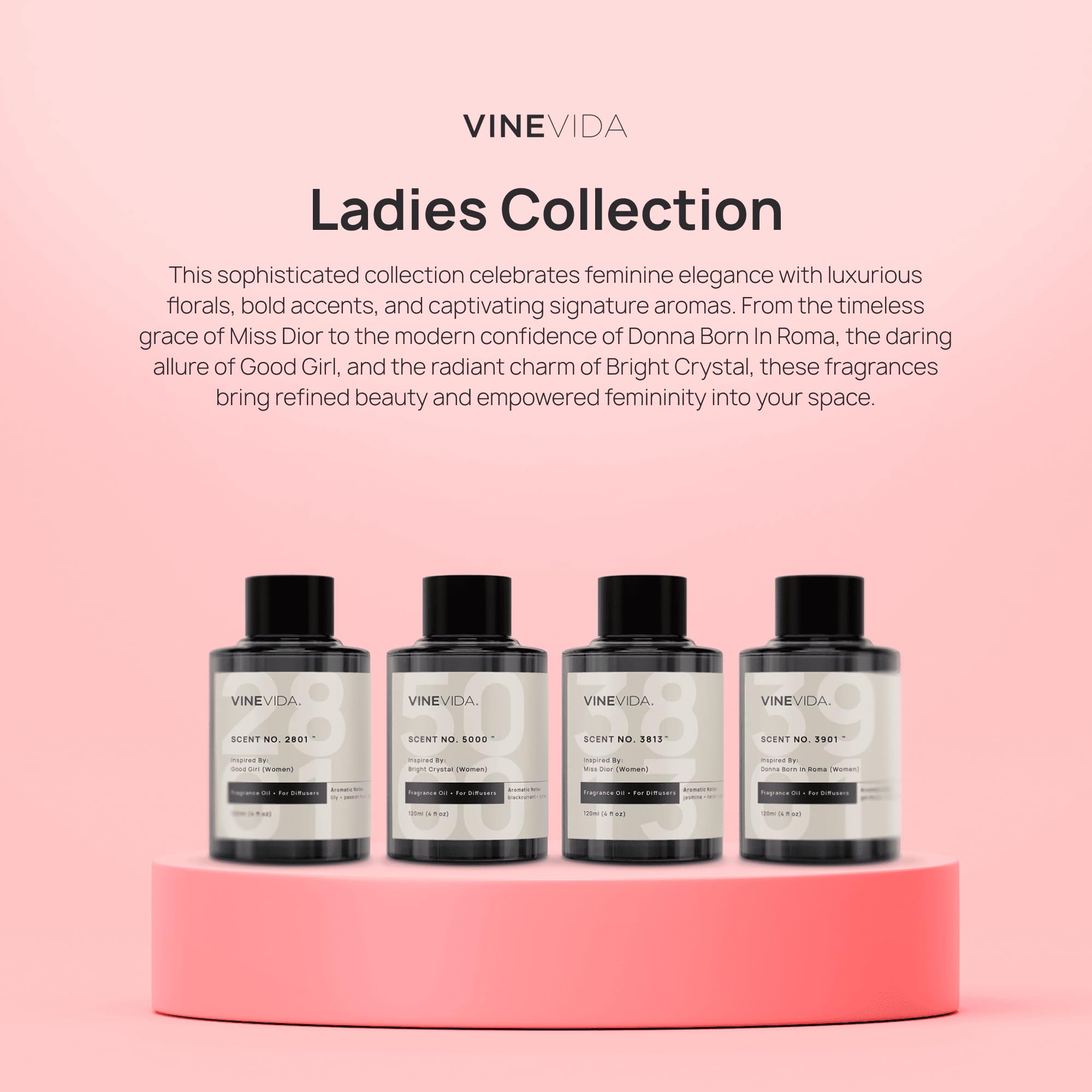 VINEVIDA Pack of 4 oils shows quality and safety features.