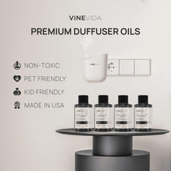 VINEVIDA Diffuser oil setup highlights long-lasting fragrance in a space.