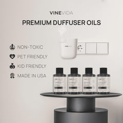VINEVIDA fragrance oil ingredients label signals phthalate- and paraben-free quality.
