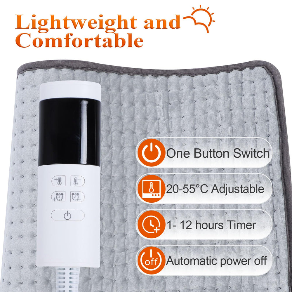 VINGVO heating pad compact 40x80cm fits desk and couch for targeted relief.