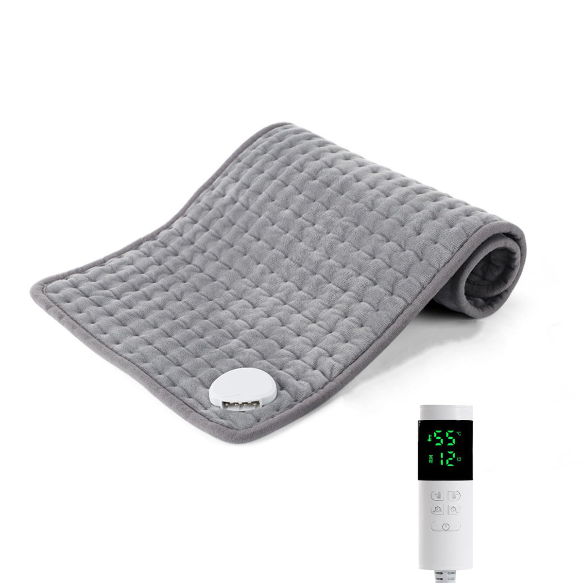 VINGVO heating pad front view shows full coverage for back and neck comfort.