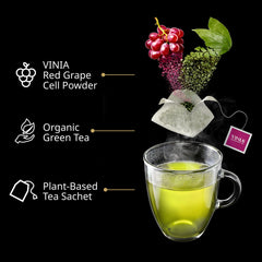 VINIA Piceid Resveratrol grape cell powder bottle highlights science-backed formulation