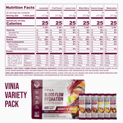 VINIA sampler pack front view highlights convenient hydration on the go