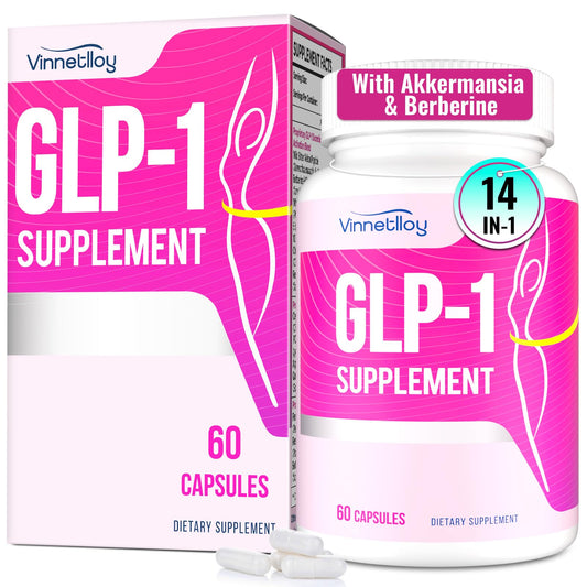 VINNETLLOY GLP-1 bottle with 60 capsules supports balanced GLP-1 and digestion.