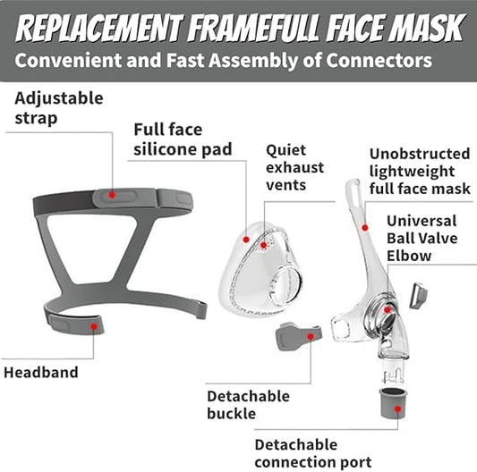Viohead CPAP headgear with ultra-soft material for comfortable wear.
