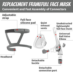 Viohead CPAP headgear with ultra-soft material for comfortable wear.