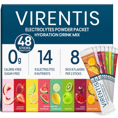 VIRENTIS 48-sticks tear-open packet for quick on-the-go hydration