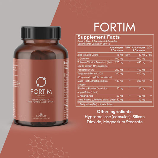 Fortim capsules arranged for easy daily use and energy