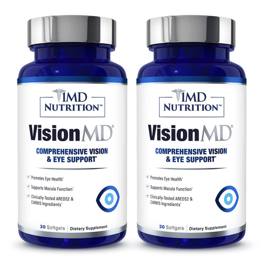 VisionMD Vision Carmis bottle front for daily eye support.