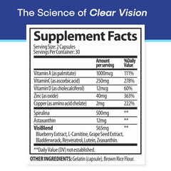 VisiUltra blue light protection pills on pack for screen time