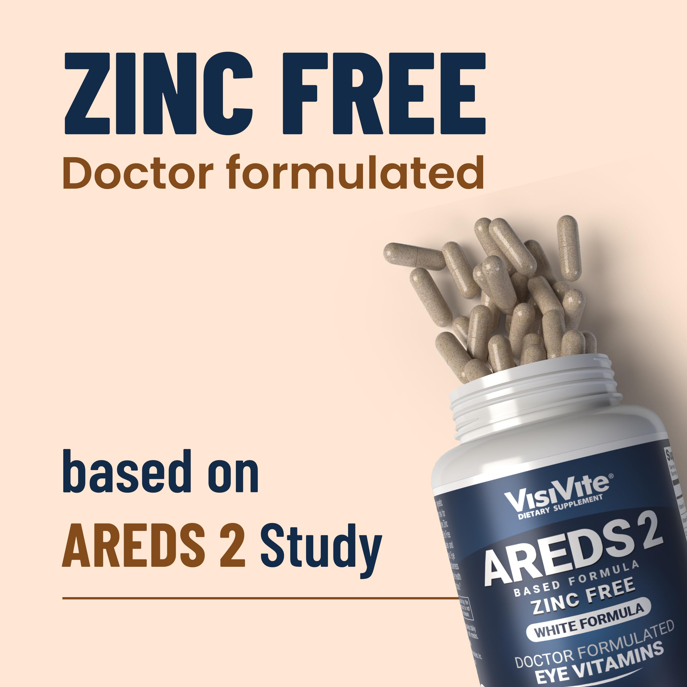 VisiVite copper-free eye vitamins capsules suitable for zinc-conscious users