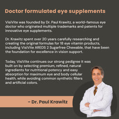 VisiVite vision nutrition facts image shows essential vitamins