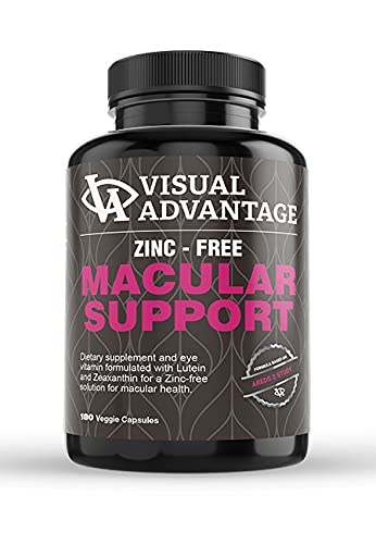 Visual Advantage AREDS 2 bottle front with zinc-free macular support formula.