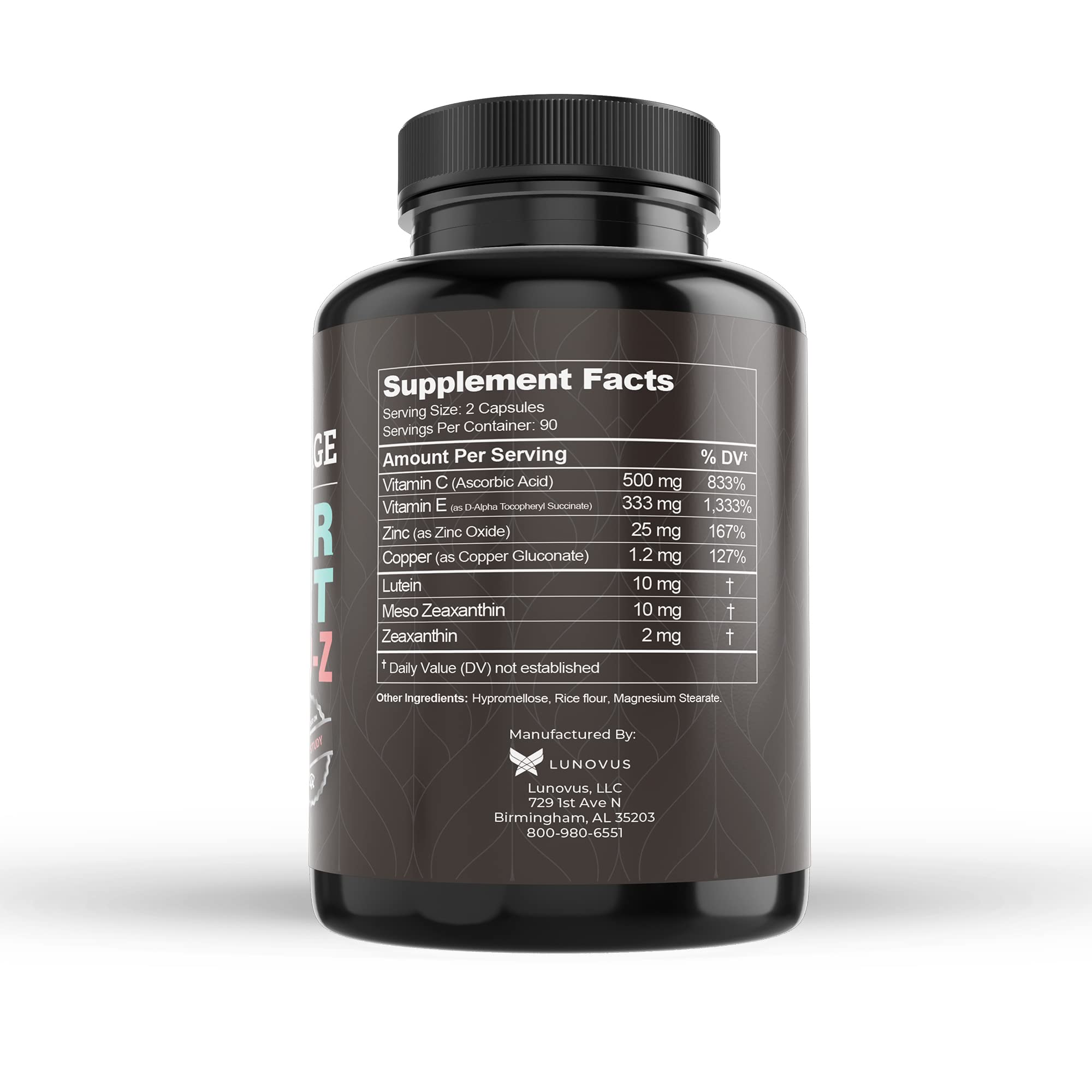 Visual Advantage Macular Support Meso-Z twice-daily serving emphasizes steady nutrient delivery