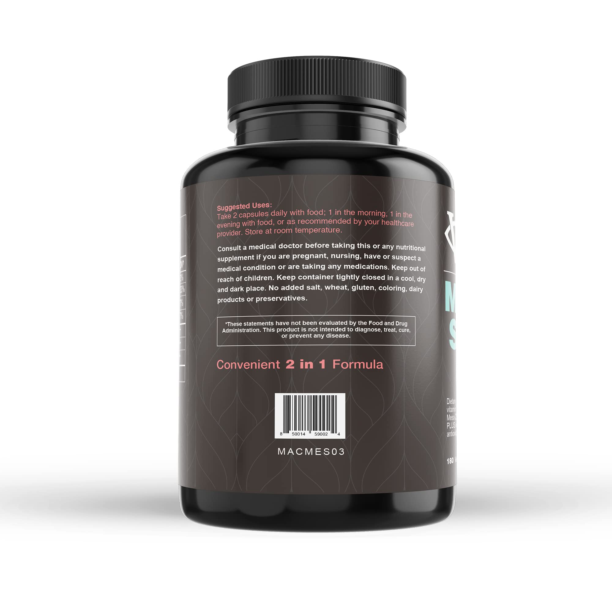 Visual Advantage Macular Support Meso-Z soft gels ready to swallow for easy daily use