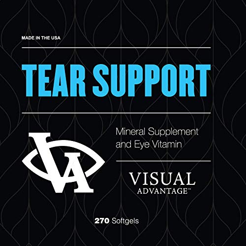 Visual Advantage omega-3 softgels capsules highlighting eye lubrication