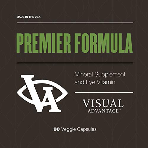Visual Advantage Premier Formula pills reflect AREDS-based ingredients with lutein and zeaxanthin for macular support