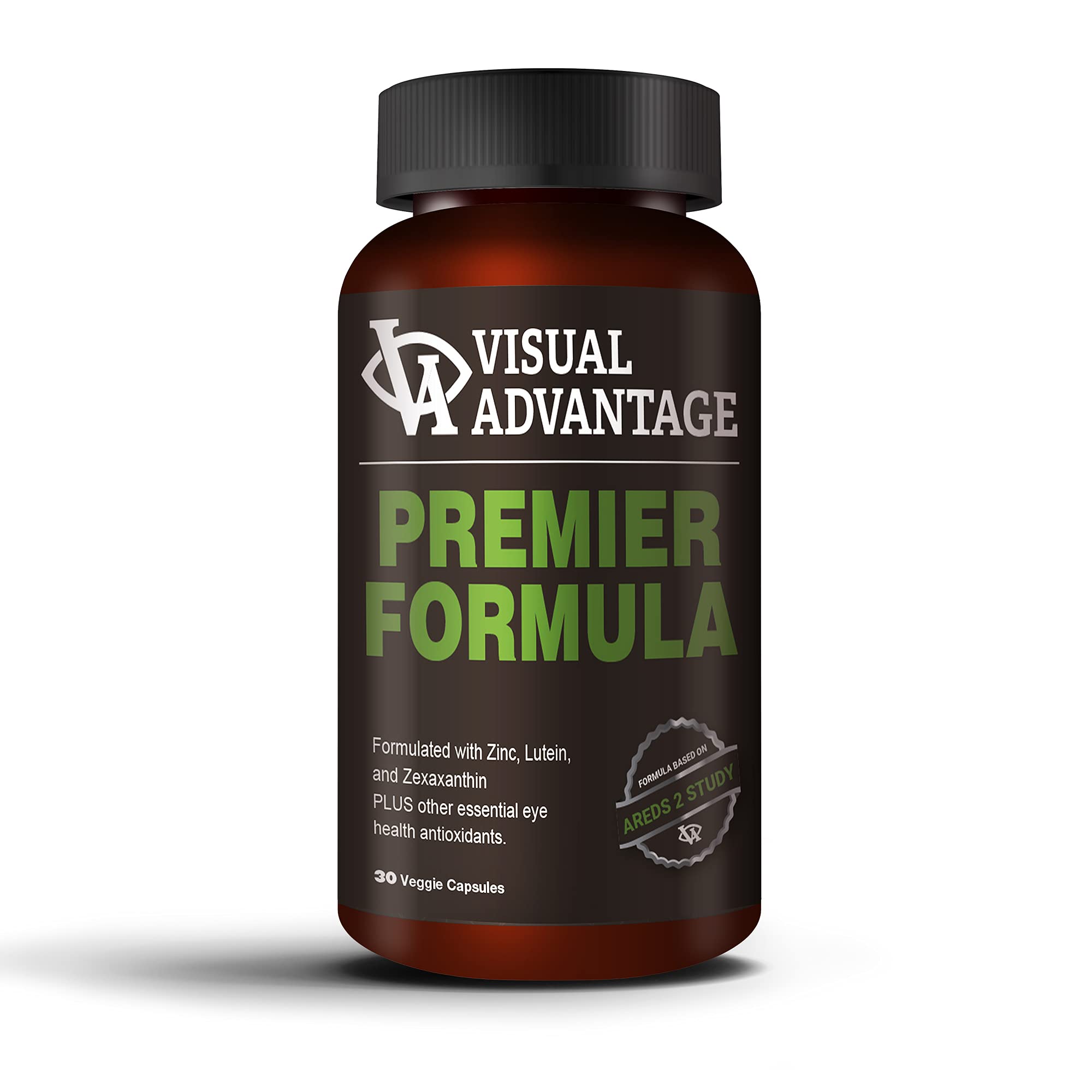 Visual Advantage Premier Formula bottle on shelf supports daily eye health