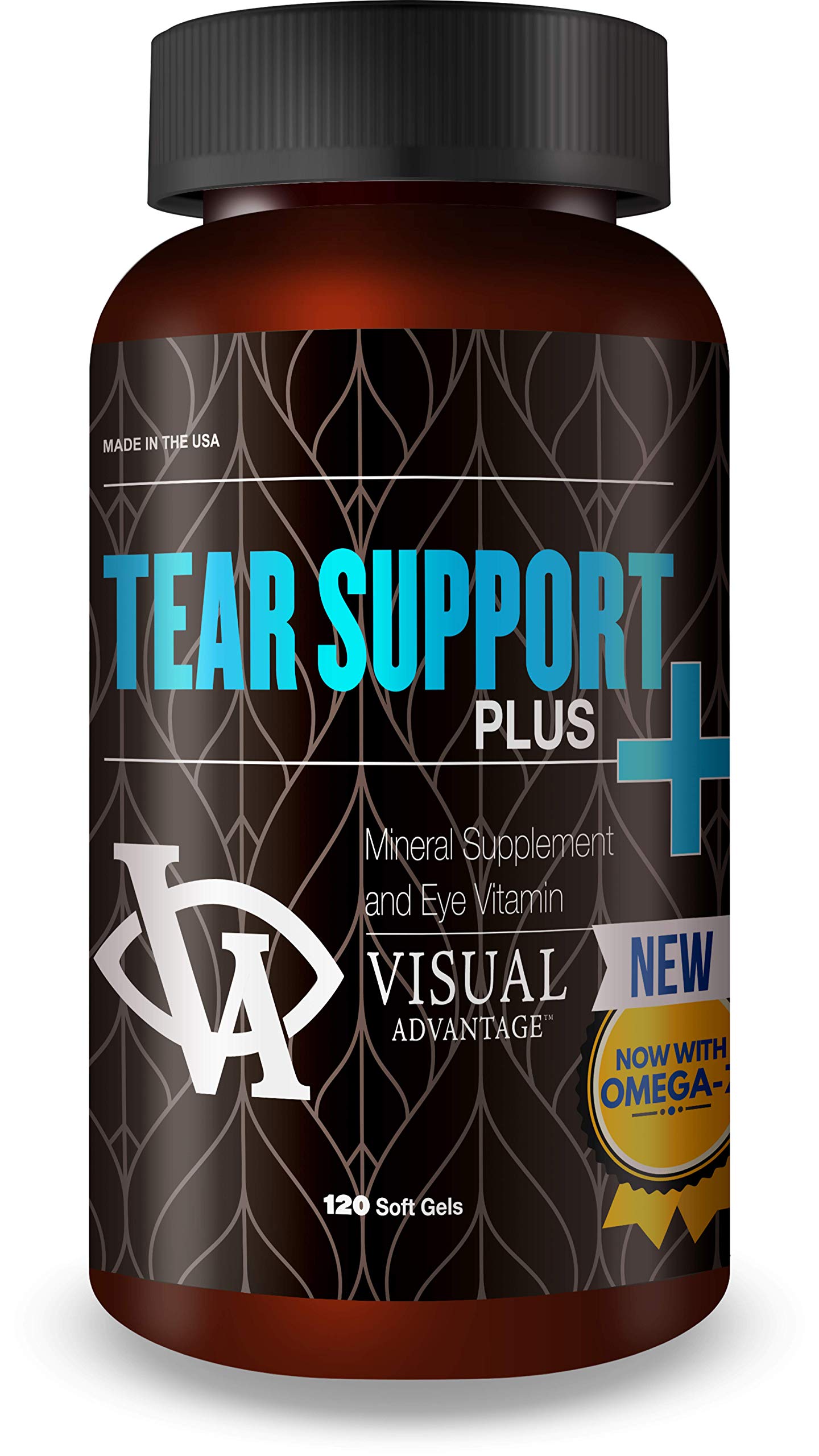 Visual Advantage Tear Support Plus bottle supports healthy tear production for eye comfort.