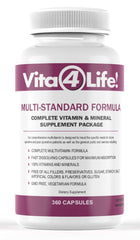 Vita4Life Multi-Standard bottle front view for complete vitamin and mineral support