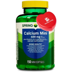 ViT4US Spring Valley Calcium Mini D3 bottle highlights the bone-health formula.