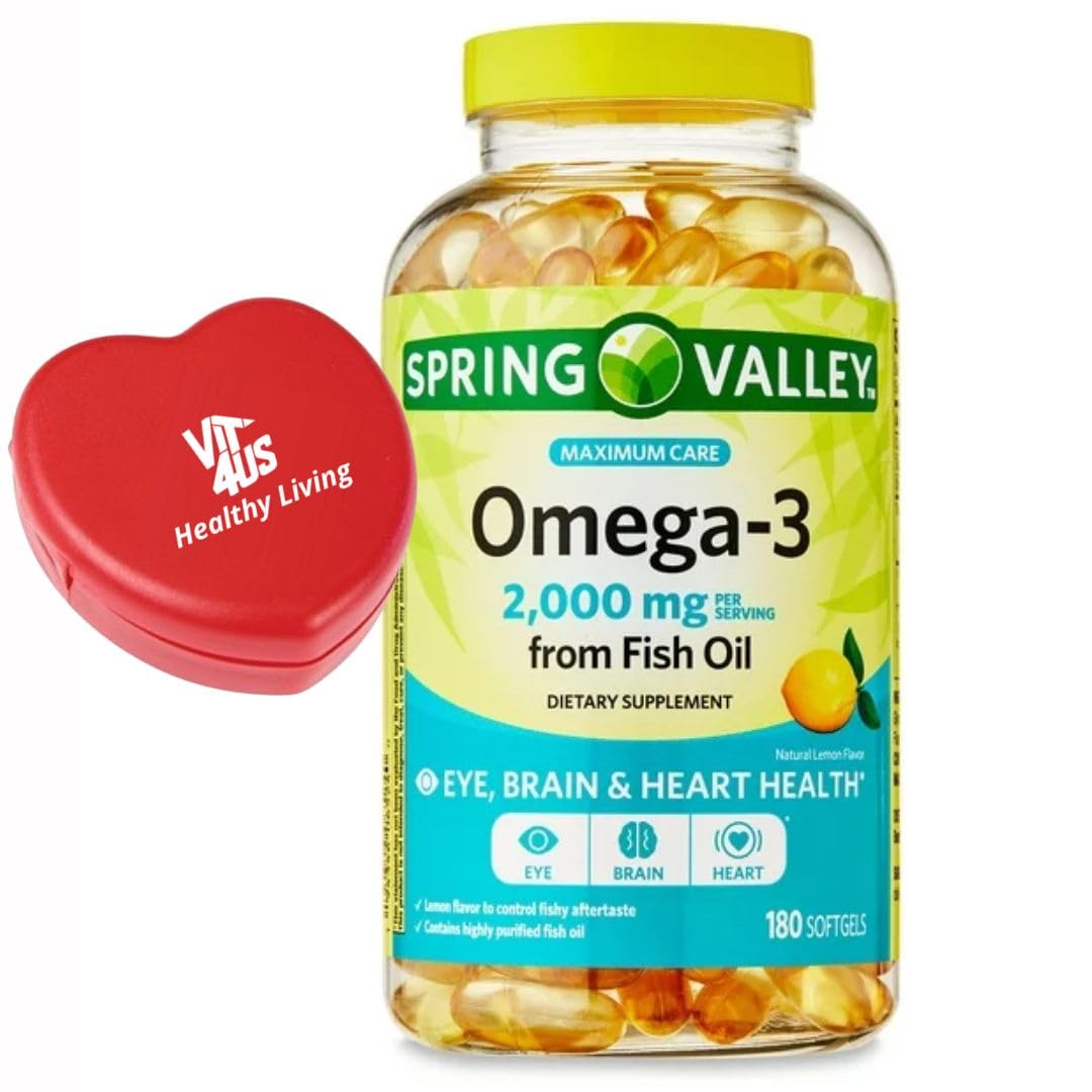 ViT4US Omega-3 bottle open with capsules for easy access.