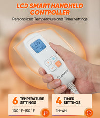 VITANEST LCD display shows heat level and timer for easy control
