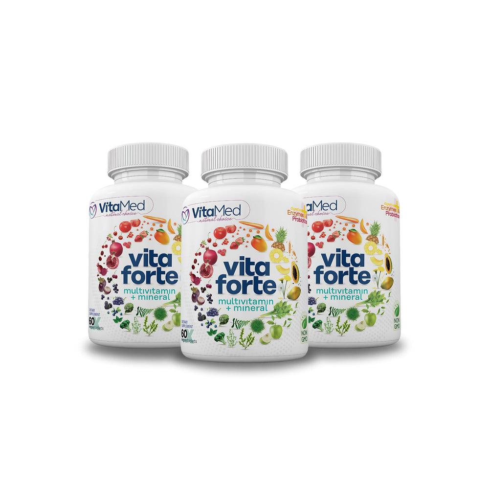 Vita Forte vegan multivitamin bottle for daily energy and immune support