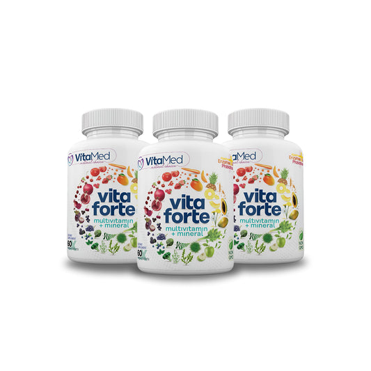 Vita Forte vegan multivitamin bottle for daily energy and immune support