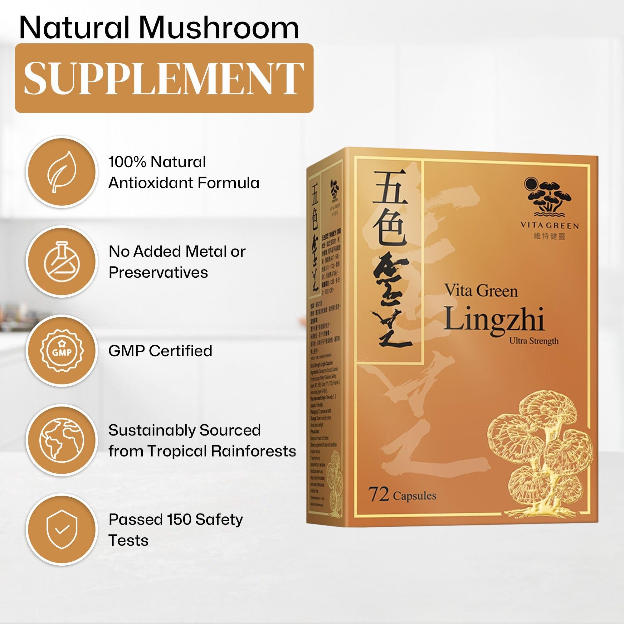 Vita Green Lingzhi packaging box for convenient daily routine